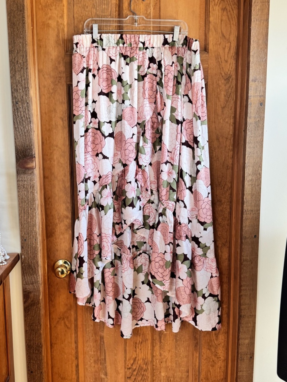 Bobeau Asymmetrical Faux Layered Hi-Low Skirt- Size 3X